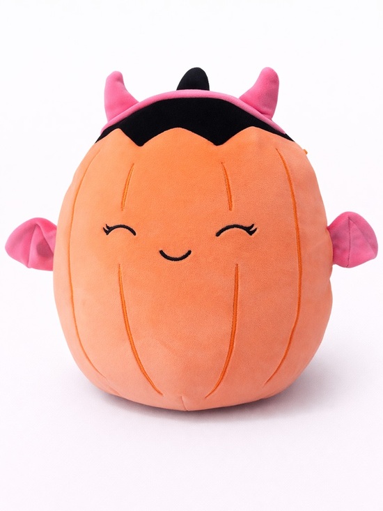 Squishmallows Other - Squishmallows Margie the Pastel Orange Pumpkin in a pink devil costume